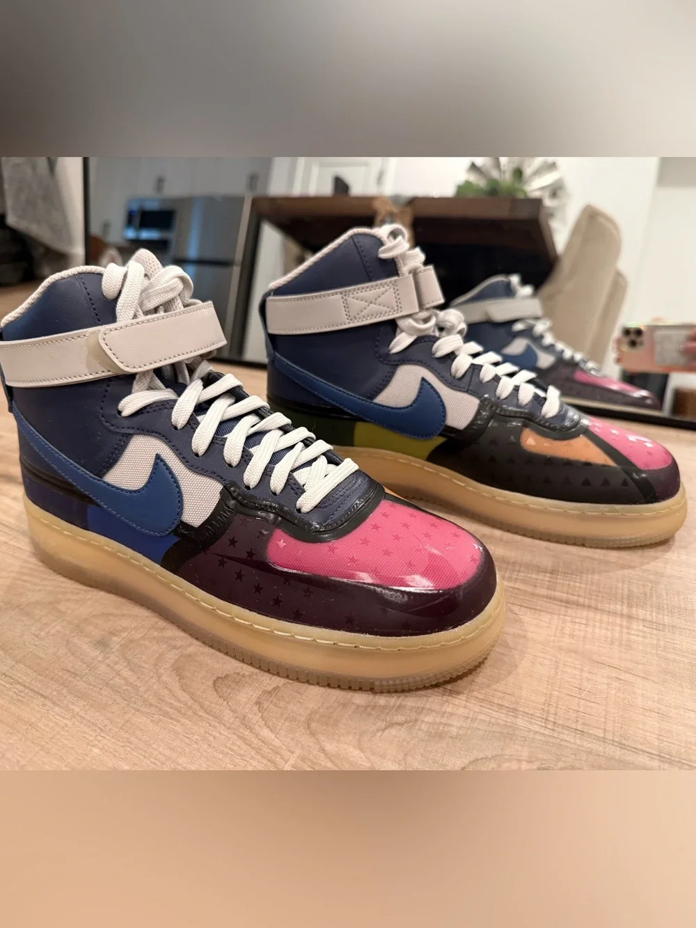 Nike Air Force 1 High '07 'Thunder Blue Pink Prime' sneakers